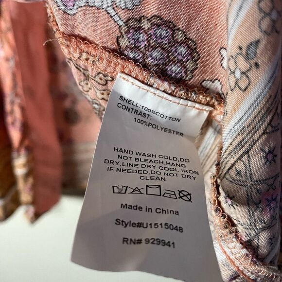 Suzanne Betro Open Front Pink Eyelet Floral Kimono - Picture 8 of 8